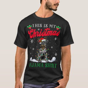 Camiseta Este Es Mi Navidad Pajama Shirt Schnauzer Dog