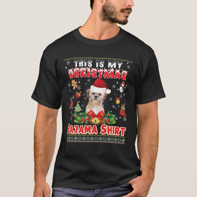 Camiseta Este es mi Navidad Pajama Shirt Shichon Perg Feo (Anverso)