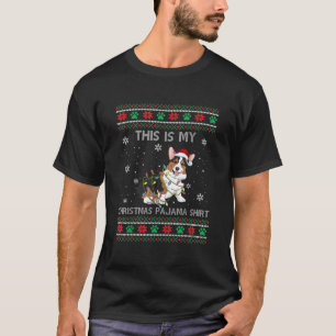 Camiseta Este Es Mi Navidad Pajama Shirt Tricolor Corgi P