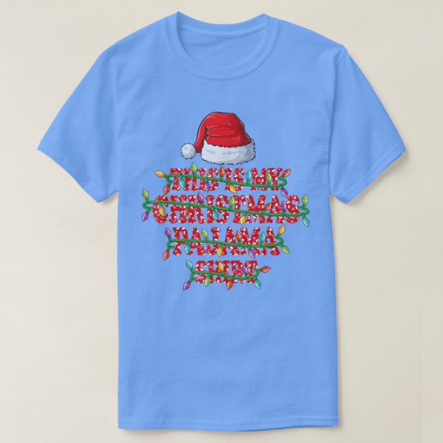 Camiseta Este es mi Navidad Pajama Shirt Xmas Lights Fami (Diseño del anverso)