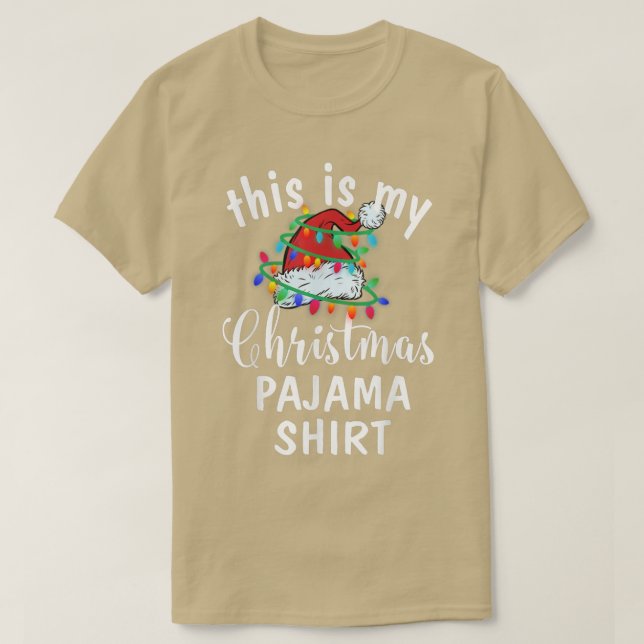 Camiseta Este es mi Navidad Pajama Shirt Xmas Lights Funn (Diseño del anverso)
