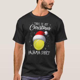 Camiseta Este es mi Navidad Pajama Tennis Santa Hat Snow