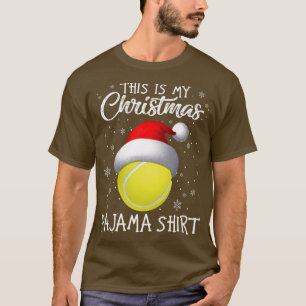 Camiseta Este es mi Navidad Pajama Tennis Santa Hat Snow