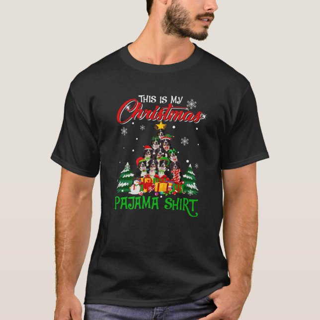 Camiseta Este es mi Navidad Pajama Tree Bernese (Anverso)