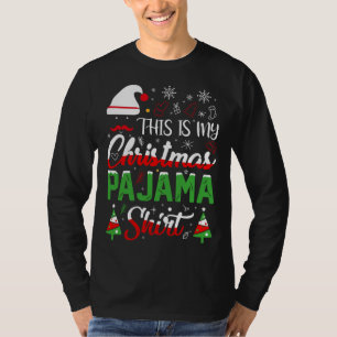 Camiseta Este es mi Navidad Pajama X-mas Light Santa Flam