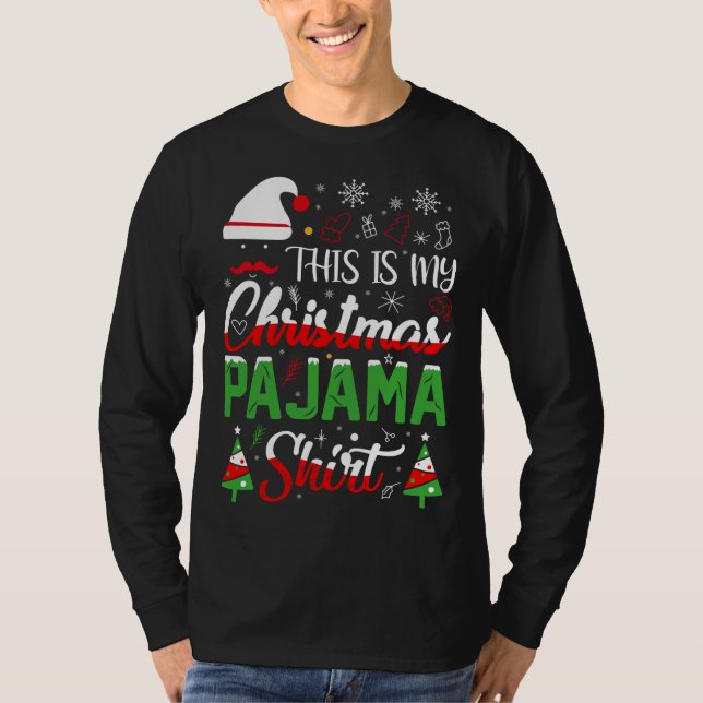 Camiseta Este es mi Navidad Pajama X-mas Light Santa Flam (Anverso)