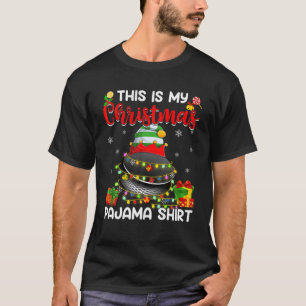 Camiseta Este es mi Navidad Pajama Xmas Lights Hockey Bal