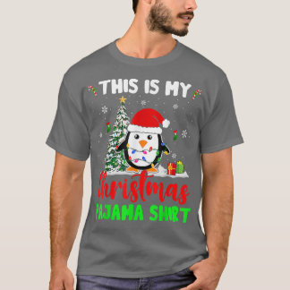 Camiseta Este es mi Navidad Pajama Xmas Luces Santa Pen