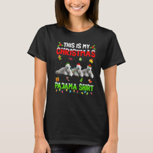 Camiseta Este Es Mi Navidad Pajama Xmas Polar Bear Squad