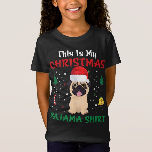 Camiseta Este es mi Navidad Pajama Xmas Santa Hat Funny P (Anverso)