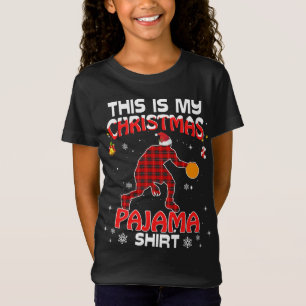 Camiseta Este Es Mi Navidad PajamaRed Plaid Basketball Xm