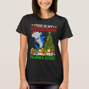 Camiseta Este Es Mi Navidad Pajamas Hammerhead Shark Chris