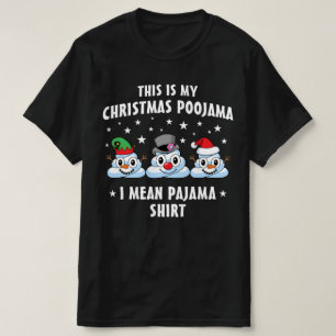 Camiseta Este Es Mi Navidad Poojama Funny Snow Poop