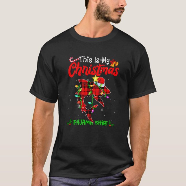Camiseta Este Es Mi Navidad Tirado De Búfalo De Shark Pajam (Anverso)
