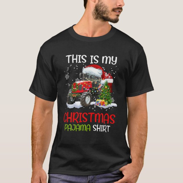 Camiseta Este Es Mi Navidad Un Chofer De Tractor Pajama (Anverso)