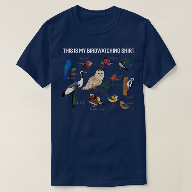 Camiseta Este Es Mi Observador De Pájaros. (Diseño del anverso)