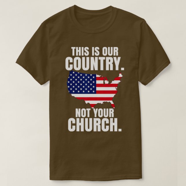 Camiseta Este es mi país, no tu iglesia patriótica 4 (Diseño del anverso)