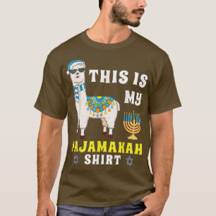 Camiseta Este es mi Pajamakah Funny Llama Hanukkah Pajama