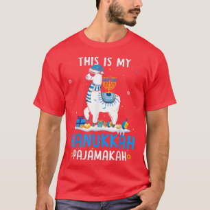 Camiseta Este es mi Pajamakah Funny Llama Hanukkah Pajama