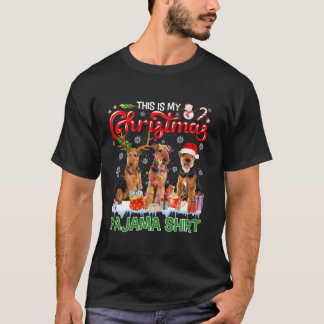Camiseta Este Es Mi Pajamas Shirt Airedale Terrier Dogs Lov