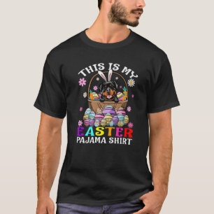 Camiseta Este Es Mi Pascua Pajama Rottweiler Bunny Eggs Eas