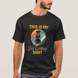 Camiseta Este Es Mi Perro Caminando Rottweiler Black