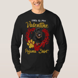 Camiseta Este Es Mi Perro De San Valentín Pajama Shirt Rott