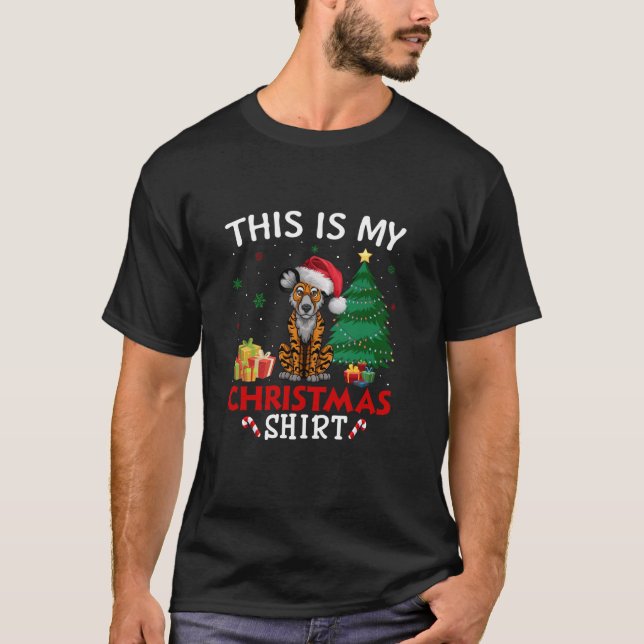 Camiseta Este es mi perro salvaje africano Navidades de San (Anverso)