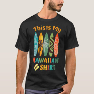 Camiseta Este Es Mi Pino De Playa De Hawaii Luau Aloha Hawa