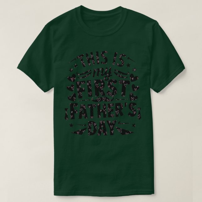 Camiseta este es mi primer día de los padres 3 (Diseño del anverso)