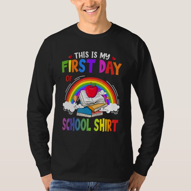 Camiseta Este Es Mi Primer Día En La Escuela De Vuelta A La (Anverso)