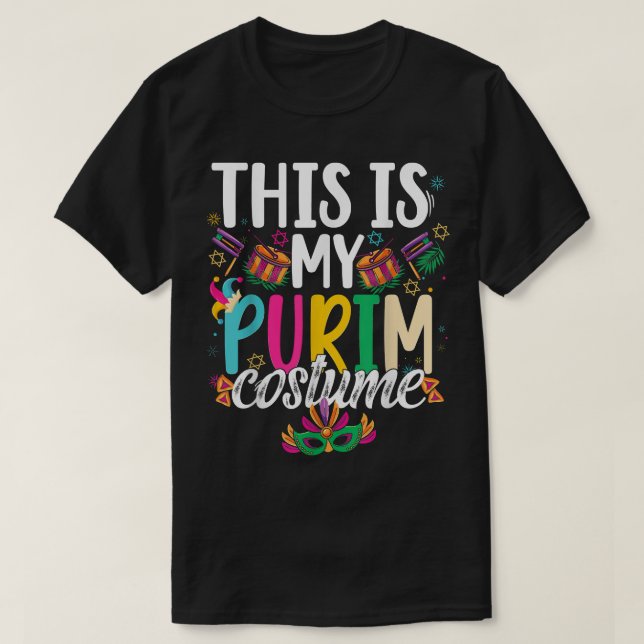 Camiseta Este es mi Purim Costume judío Feliz Día de Purim  (Diseño del anverso)