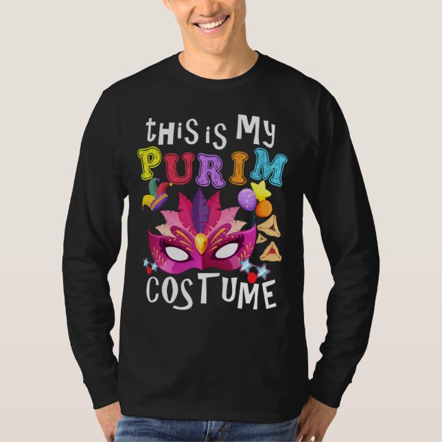 Camiseta Este Es Mi Purim Costume Judío Purim Gift Sweatsh (Anverso)