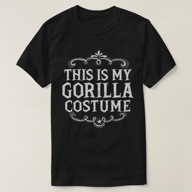 Camiseta Este Es Mi Ropa De Halloween Perezosa De Gorila (Diseño del anverso)
