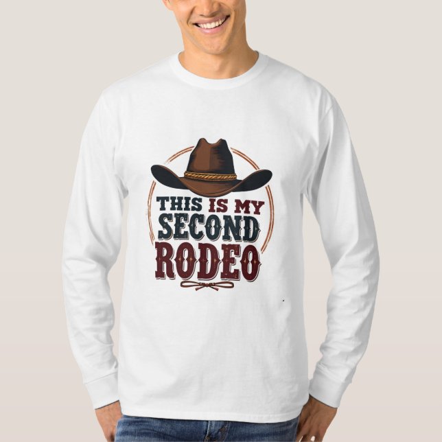 Camiseta Este es mi segundo Rodeo Cowboy Gorra Occidental (Anverso)