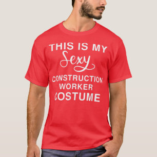 Camiseta Este Es Mi Sey Trabajador De Construcción Disfraza