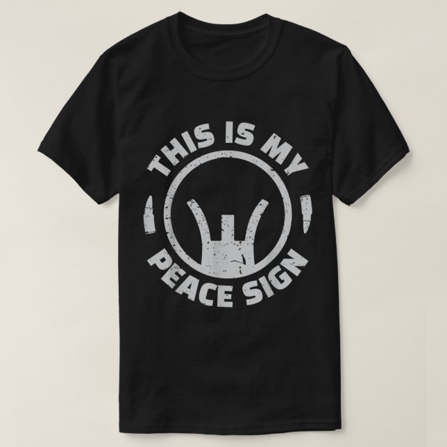 Camiseta Este es mi signo de paz Divertido Gun Crosshair (Diseño del anverso)