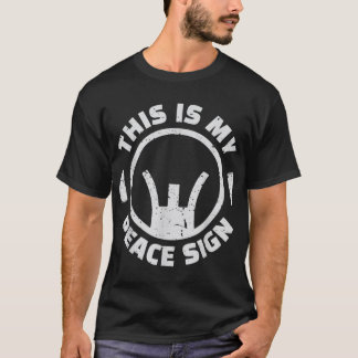 Camiseta Este es mi signo de paz Divertido Gun Crosshair