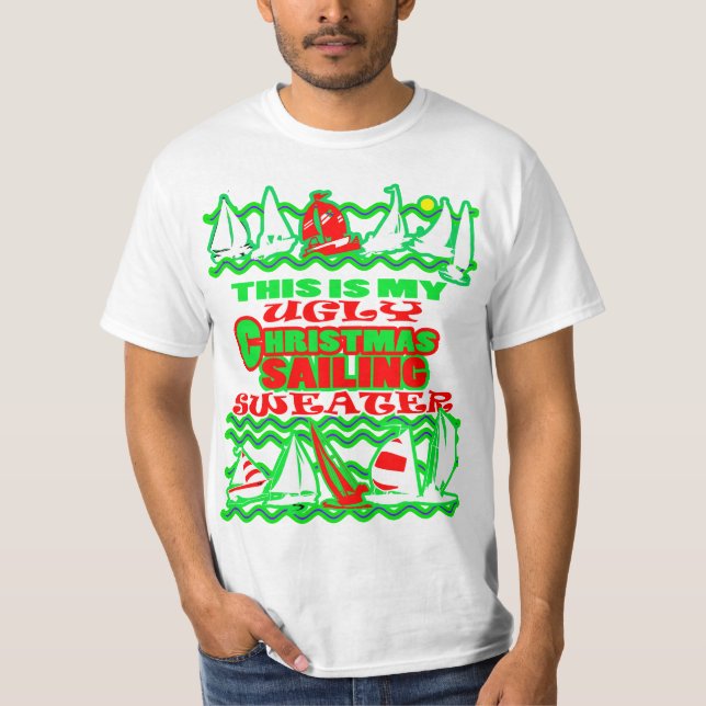 Camiseta Este es mi sudadero velero Navidades feos (Anverso)