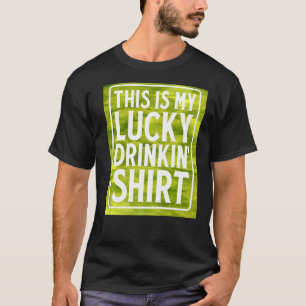 Camiseta Este Es Mi Suerte Beer Verde Whiskey