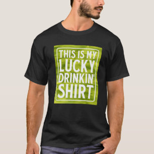 Camiseta Este Es Mi Suerte Beer Verde Whiskey