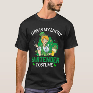 Camiseta Este es mi suertudo traje de barman feliz Patrick