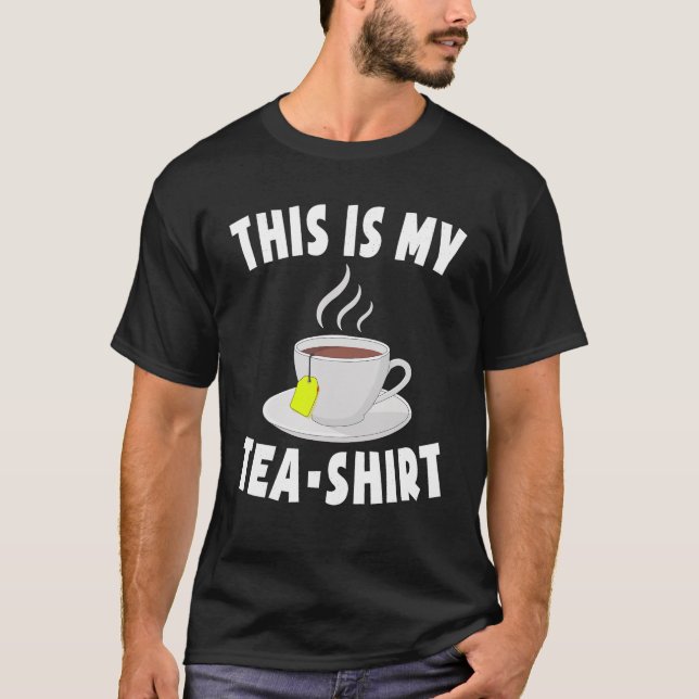 Camiseta Este Es Mi Tea Shirt Pun Funny Tea Tshirts Black T (Anverso)