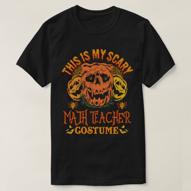 Camiseta Este Es Mi Temible Maestra Disfrazado Halloween (Diseño del anverso)