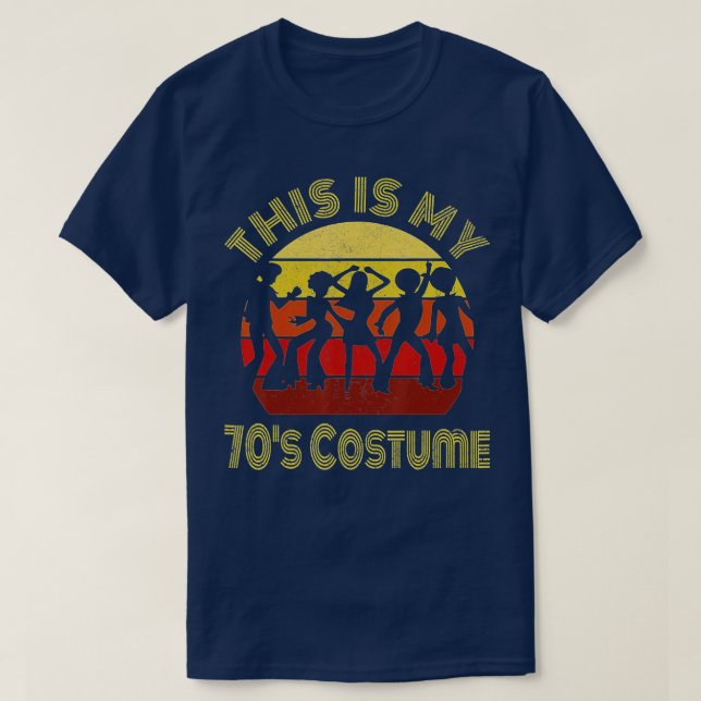 Camiseta Este es mi traje de 70 años, setenta Fiestas. (Diseño del anverso)