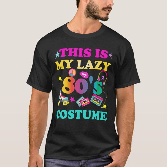 Camiseta Este es mi vago disfraz de Halloween de los 80 (Anverso)
