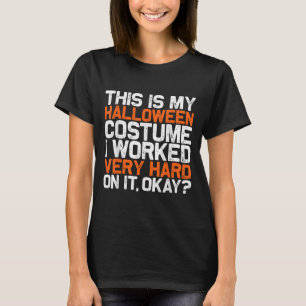 Camiseta Este Es Mi Vago Disfraz De Halloween Que Trabajé M