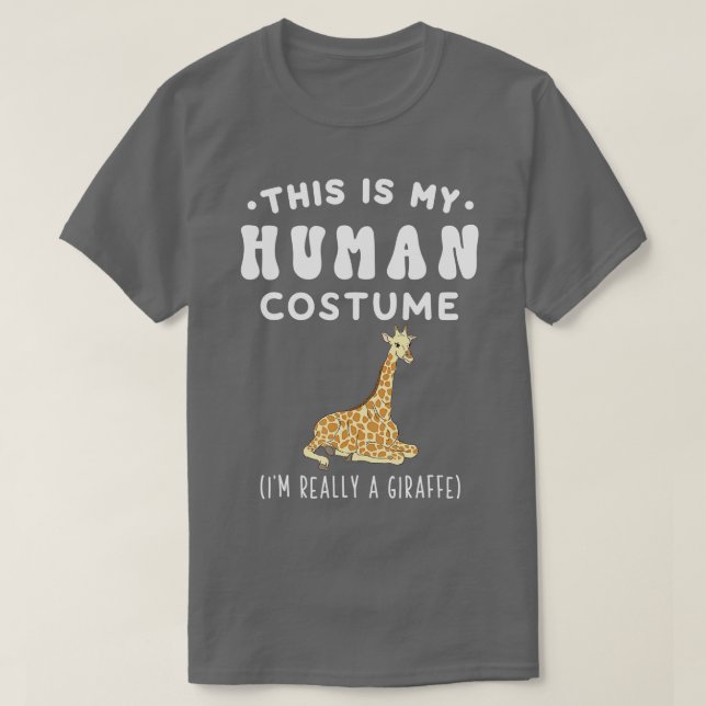 Camiseta Este Es Mi Vestido Humano. Soy Realmente Una Giraf (Diseño del anverso)