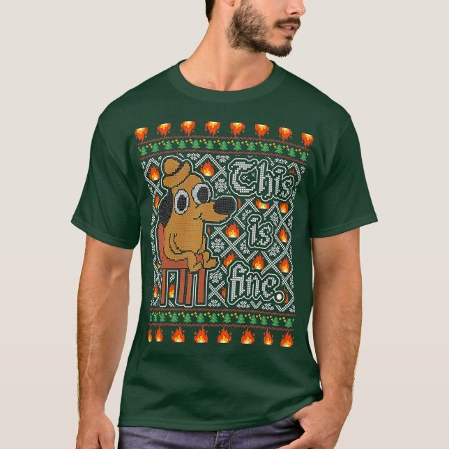 Camiseta Este Es Un Buen Perro Meme Navidades Feo Y Gracios (Anverso)