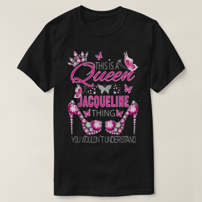 Camiseta Este es un nombre personalizado de Jacqueline rein (Diseño del anverso)